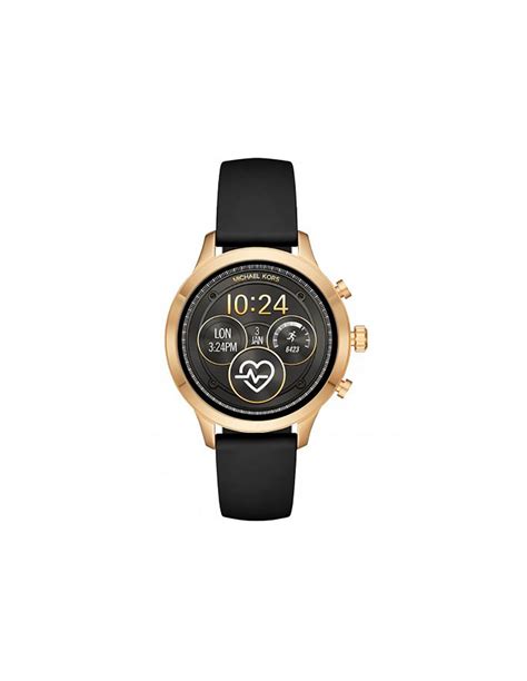 michael kors access smartwatch runway mkt5053|Michael Kors Access Gen 4 Runway Black Silicone Strap.